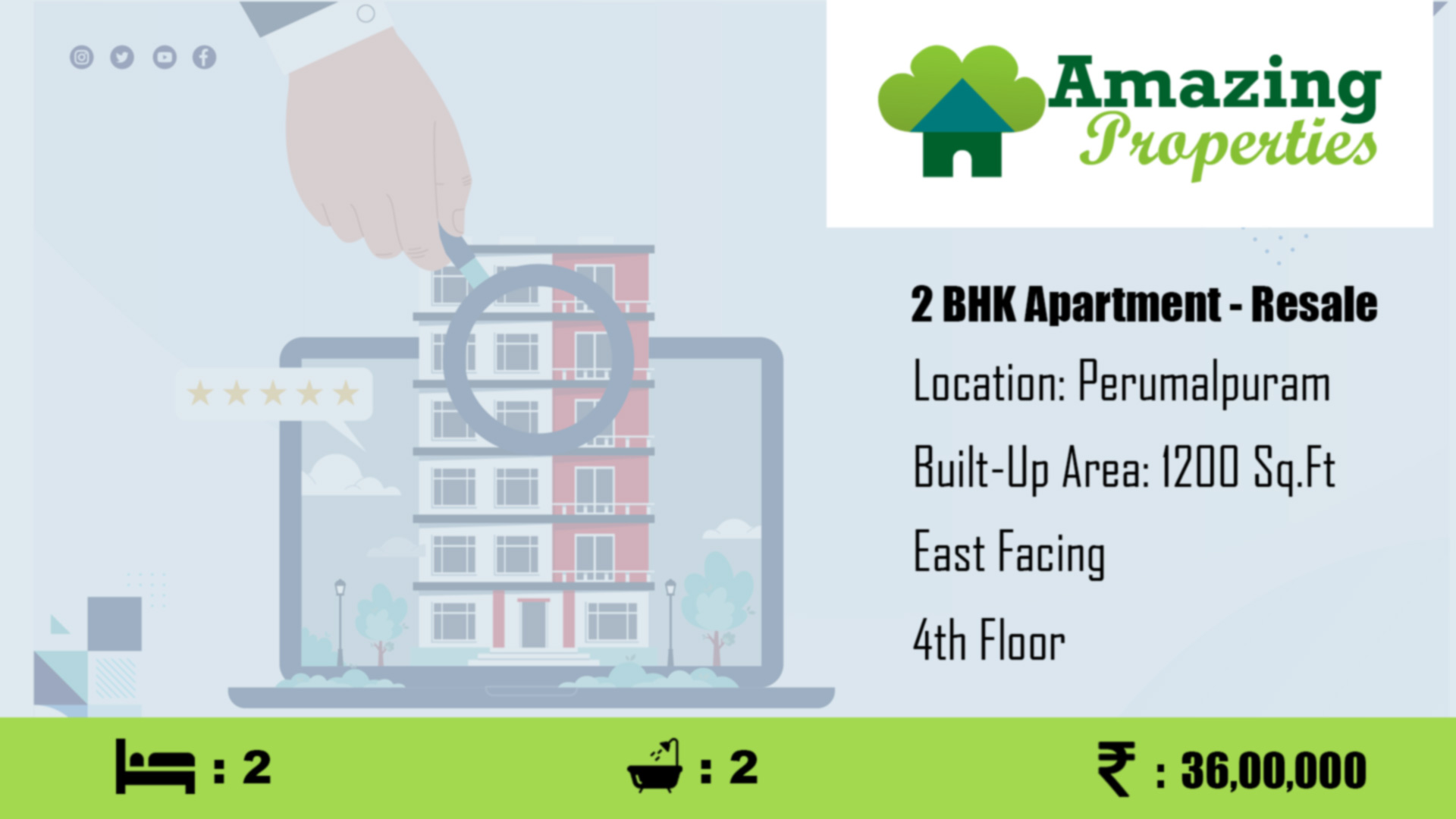 2 BHK Resale Apartment for sale in Tirunelveli Perumalpuram
