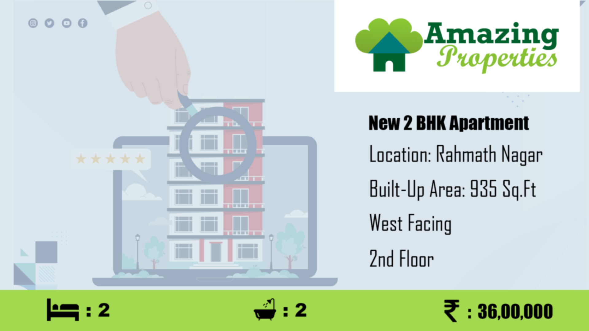 New 2 BHK Apartment for sale in Tirunelveli Rahmath Nagar