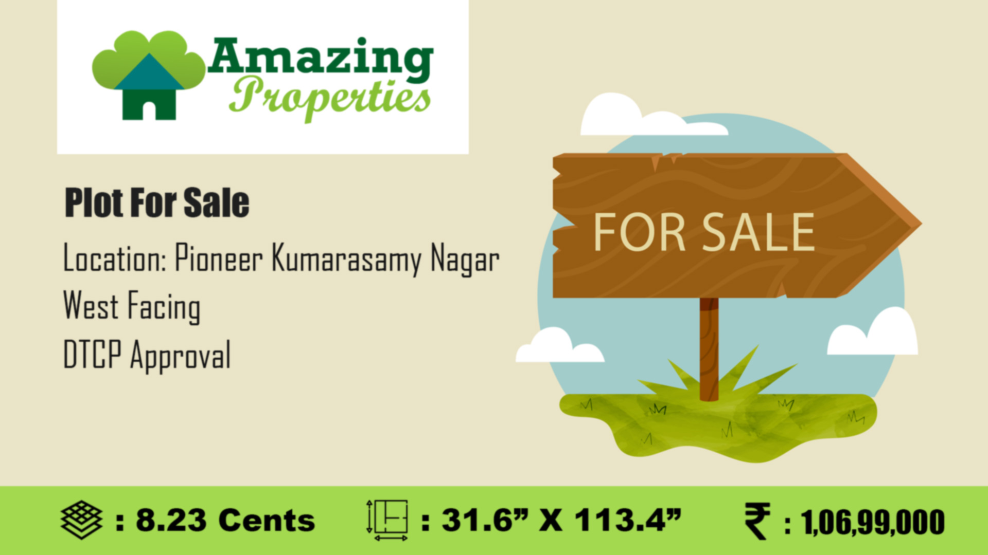 DTCP Approval plot for sale in Tirunelveli, Pioneer Kumarasamy Nagar