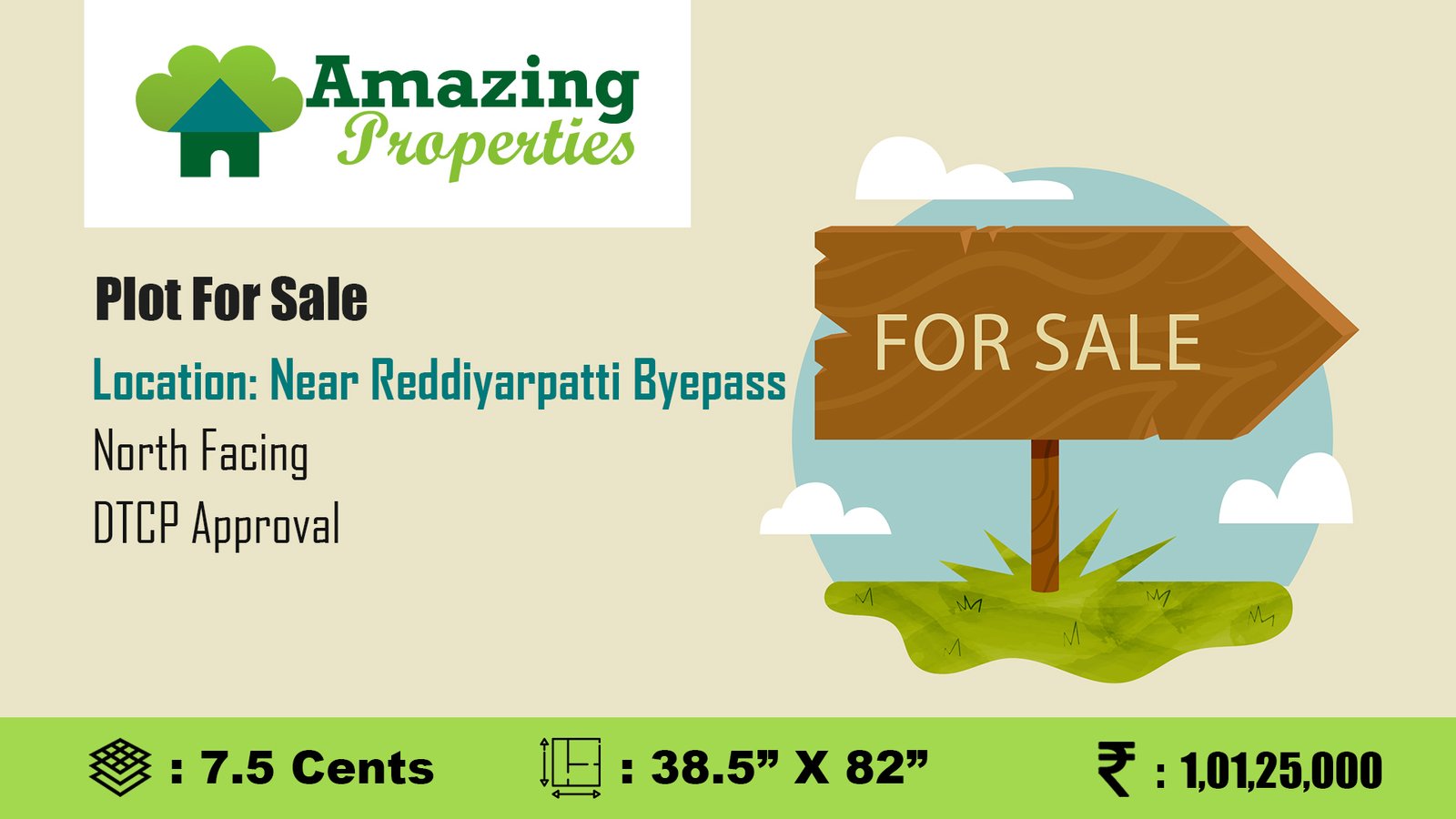 DTCP approved plot for sale near to Reddiyarpatti Byepass Road, Tirunelveli